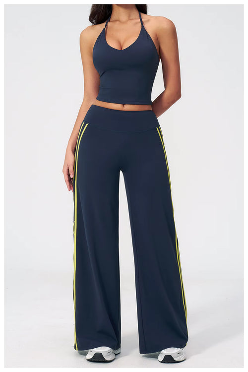 Bell-Bottom Flare Leggings in Navy – Vanta Blvck women's activewear, Dubai