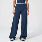 Studio Flare Leggings in Badge Blue – Vanta Blvck women's activewear, Dubai