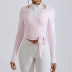 Crossover Strap Long Sleeve Cover-Up