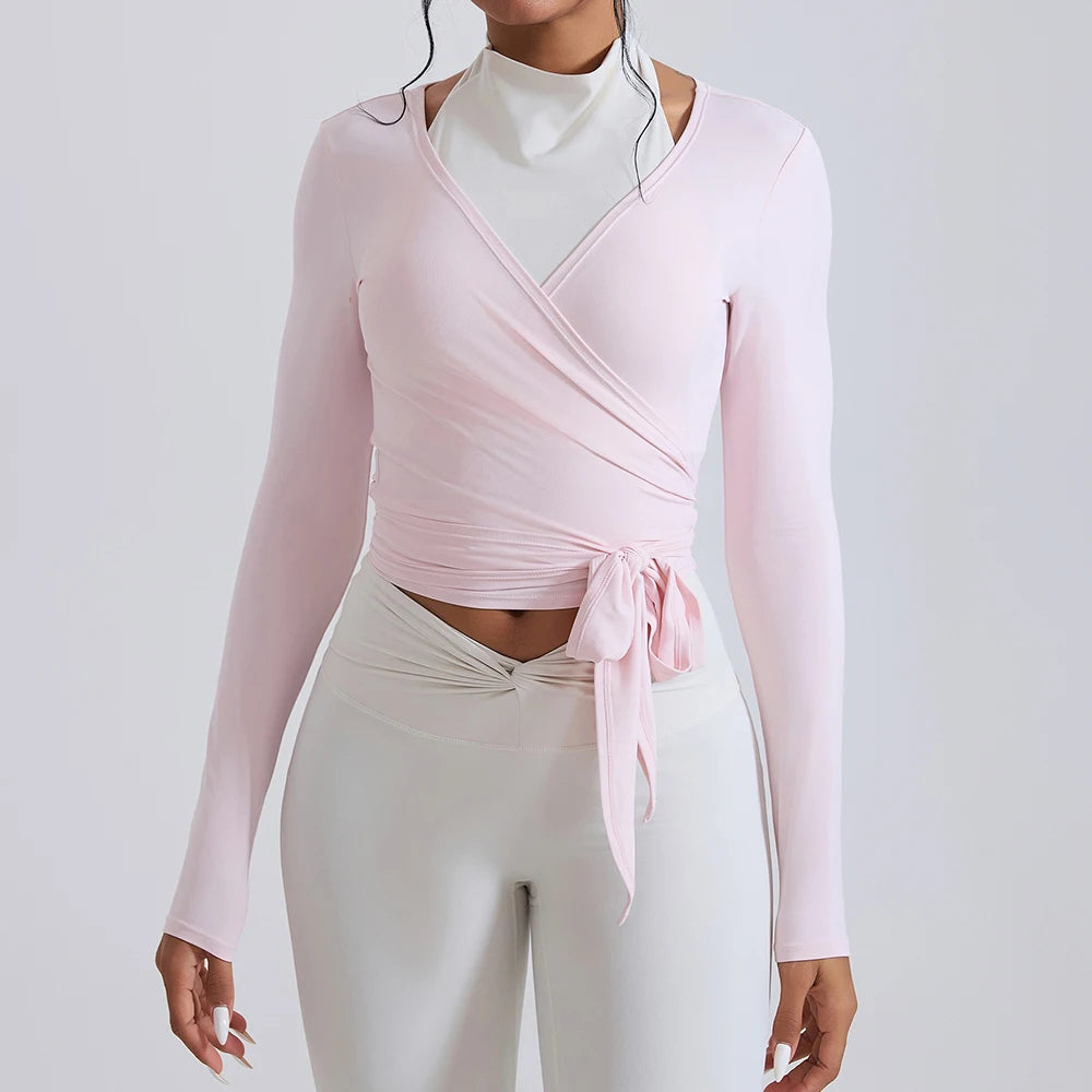 Crossover Strap Long Sleeve Cover-Up