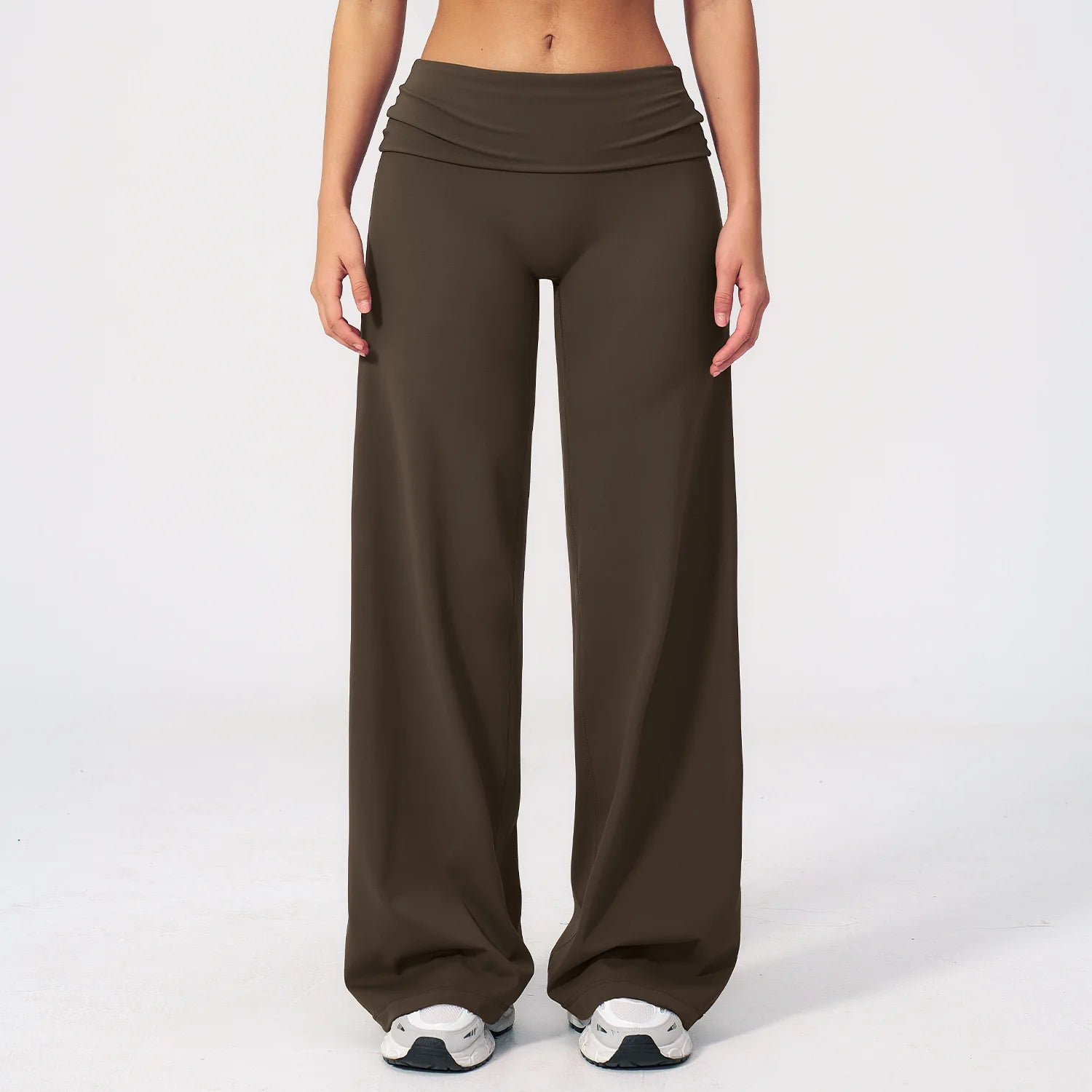 Studio Flare Leggings in Black Coffee – Vanta Blvck women's activewear, Dubai