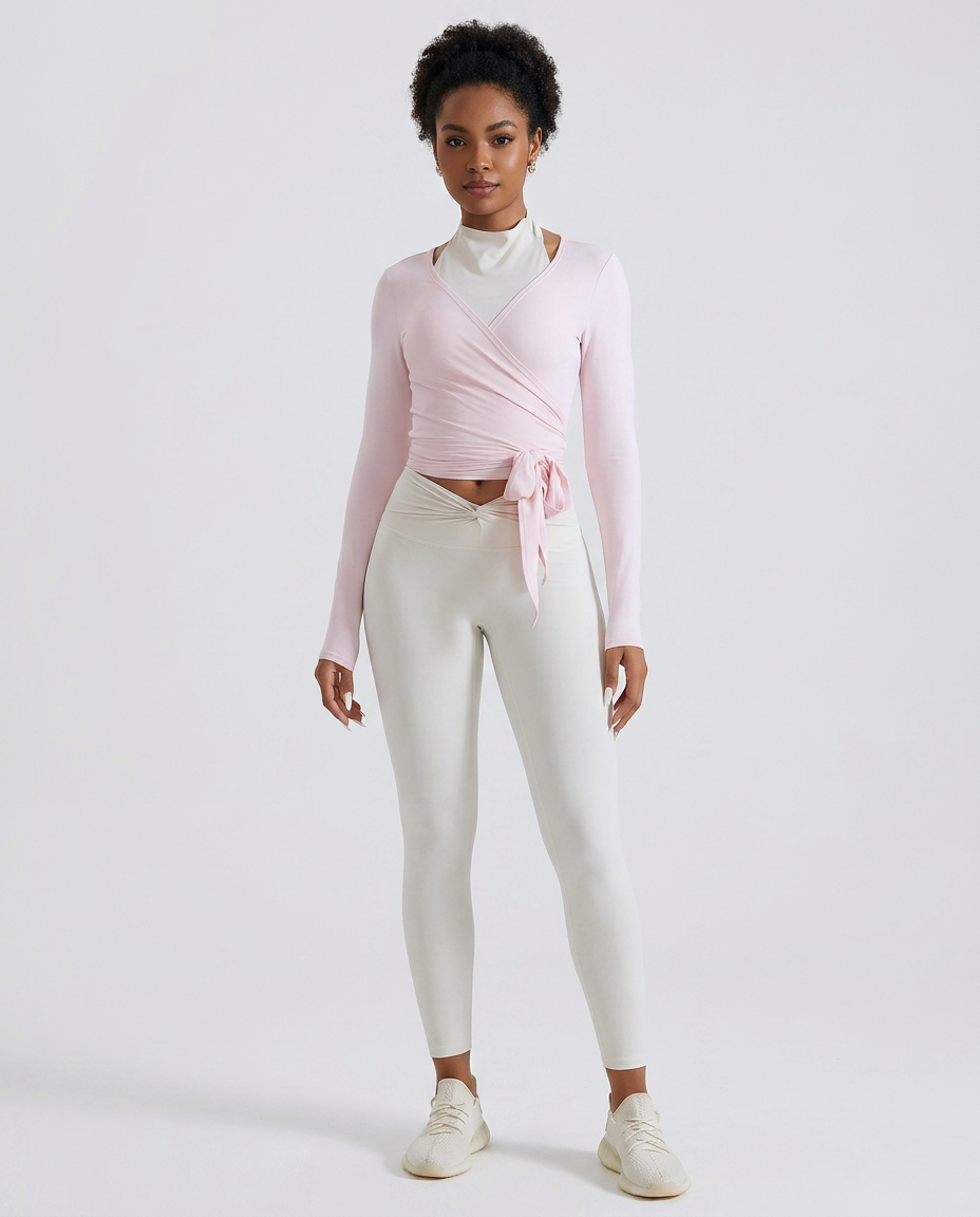 Crossover Strap Long Sleeve Cover-Up