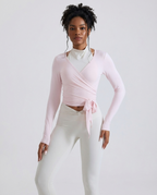 Crossover Strap Long Sleeve Cover-Up