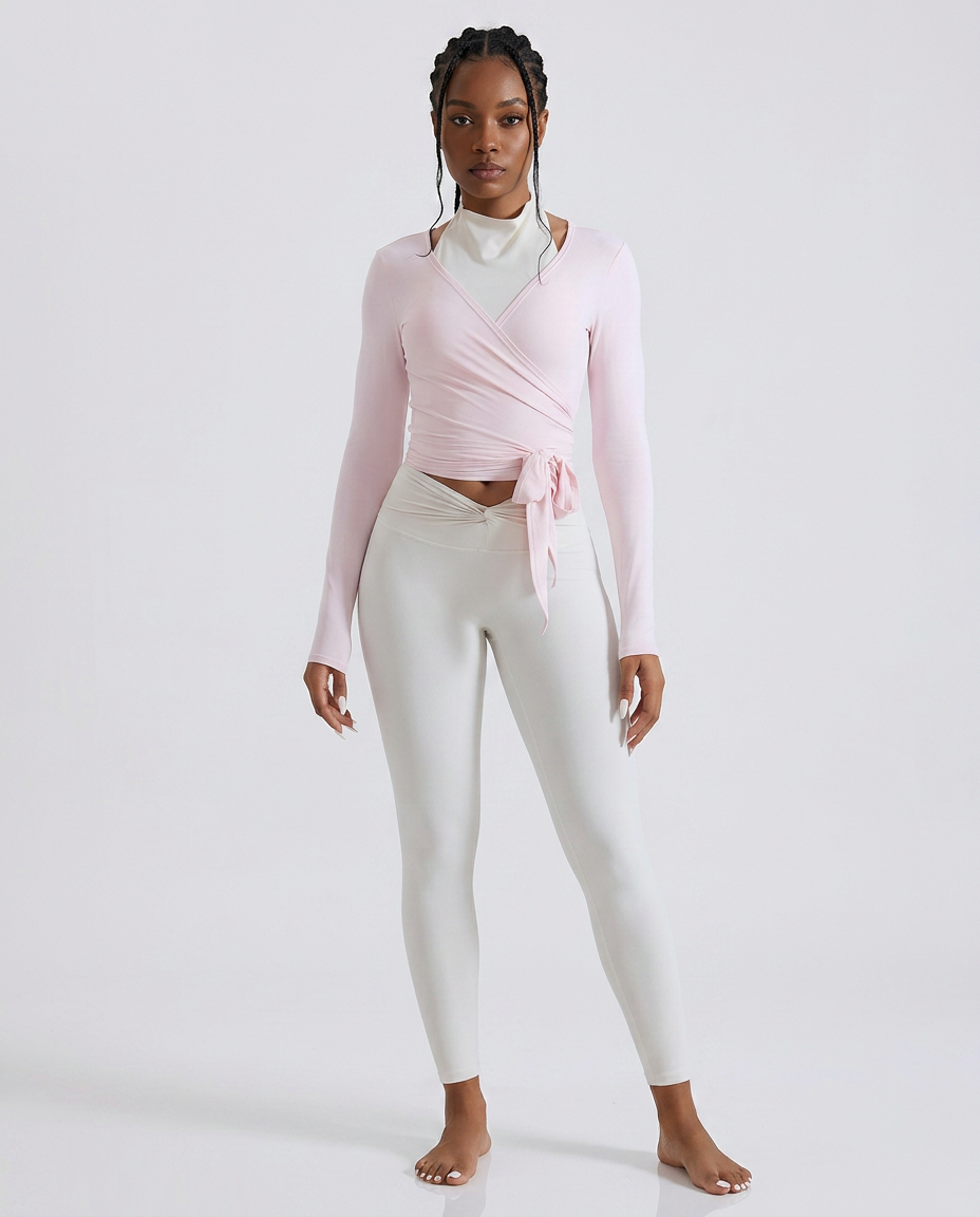 Crossover Strap Long Sleeve Cover-Up