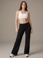 Studio Flare Leggings in Black – Vanta Blvck women's activewear, Dubai